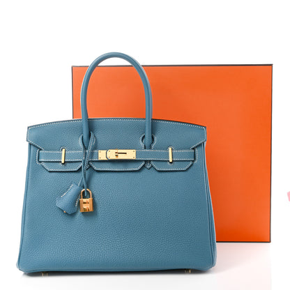 Hermes Togo BIRKIN 30 Blue Jean 11 of 11