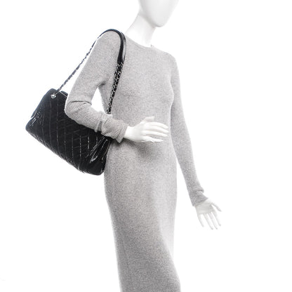 Chanel Patent Quilted Tote Black 2 of 7