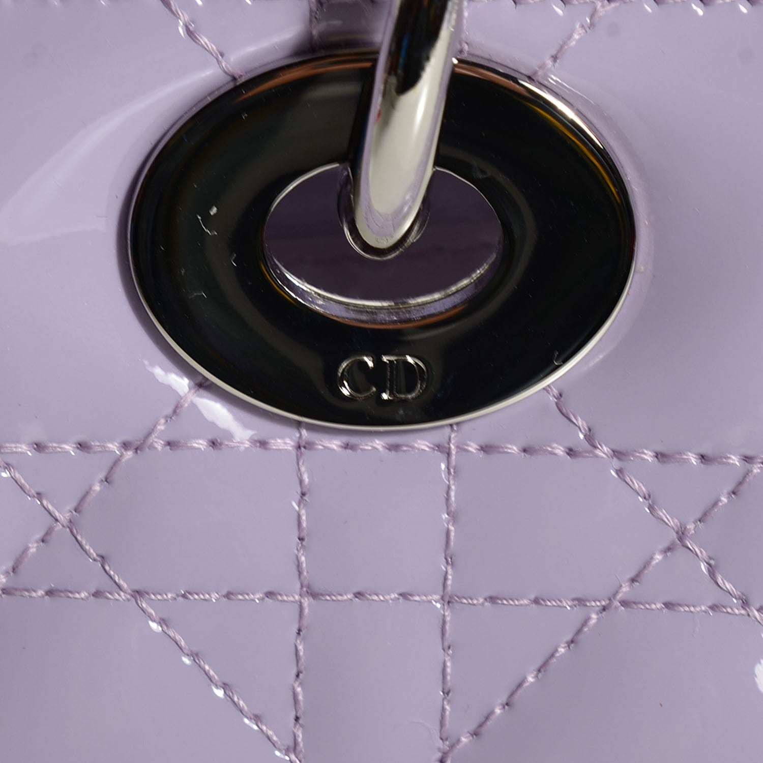 Christian Dior Patent Cannage Lady Dior Medium Lilac 7 of 9