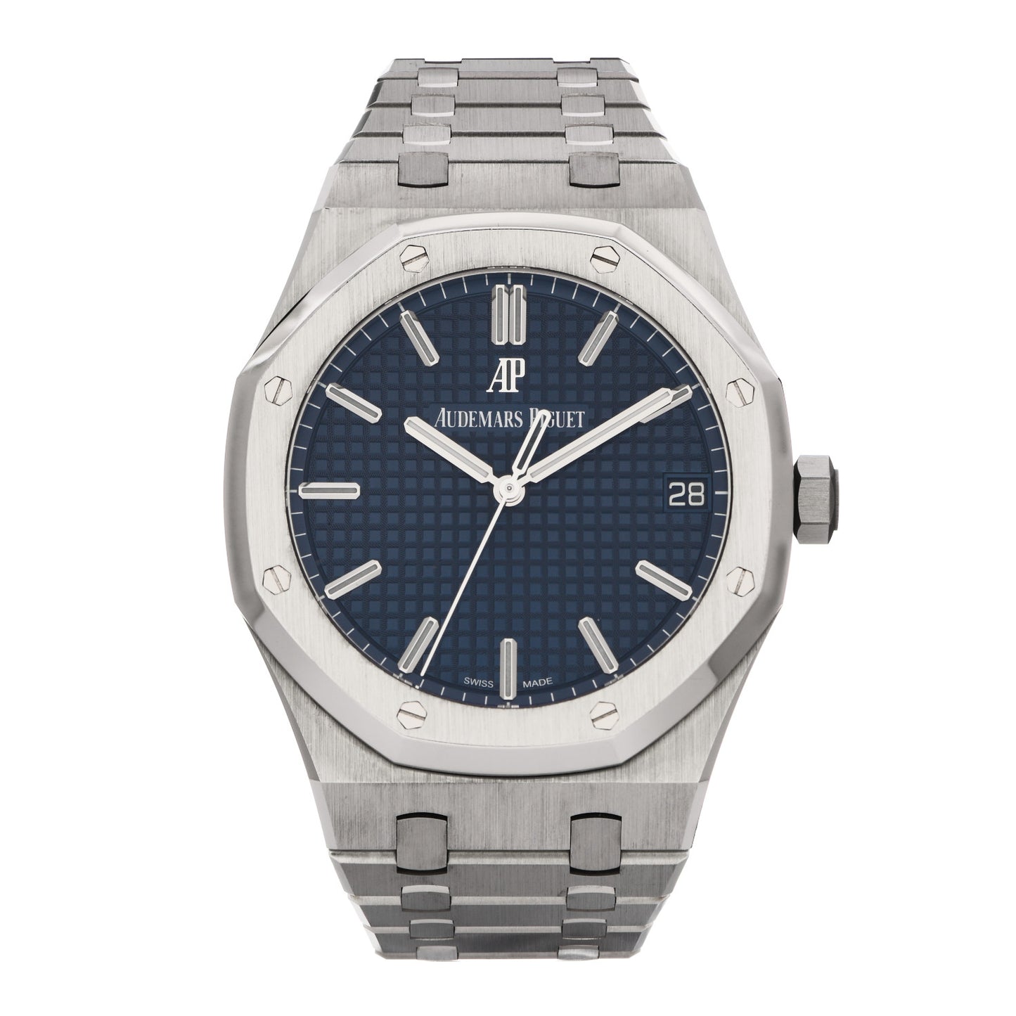 Stainless Steel 41mm Royal Oak Automatic Watch Blue 15500ST.OO.1220ST.01