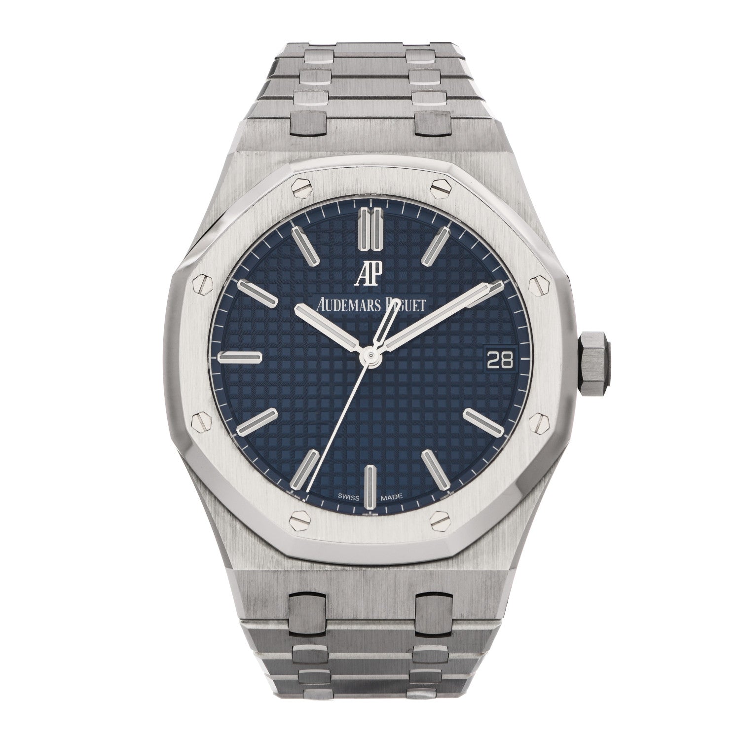 Audemars Piguet Stainless Steel 41mm Royal Oak Automatic Watch Blue 15500ST.OO.1220ST.01 1 of 5