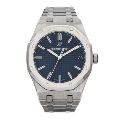 Audemars Piguet Stainless Steel 41mm Royal Oak Automatic Watch Blue 15500ST.OO.1220ST.01 1 of 5