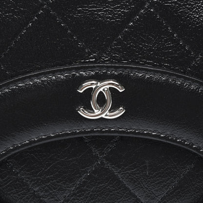 Chanel Shiny Crumpled Calfskin Large 31 Pouch Black 8 of 8