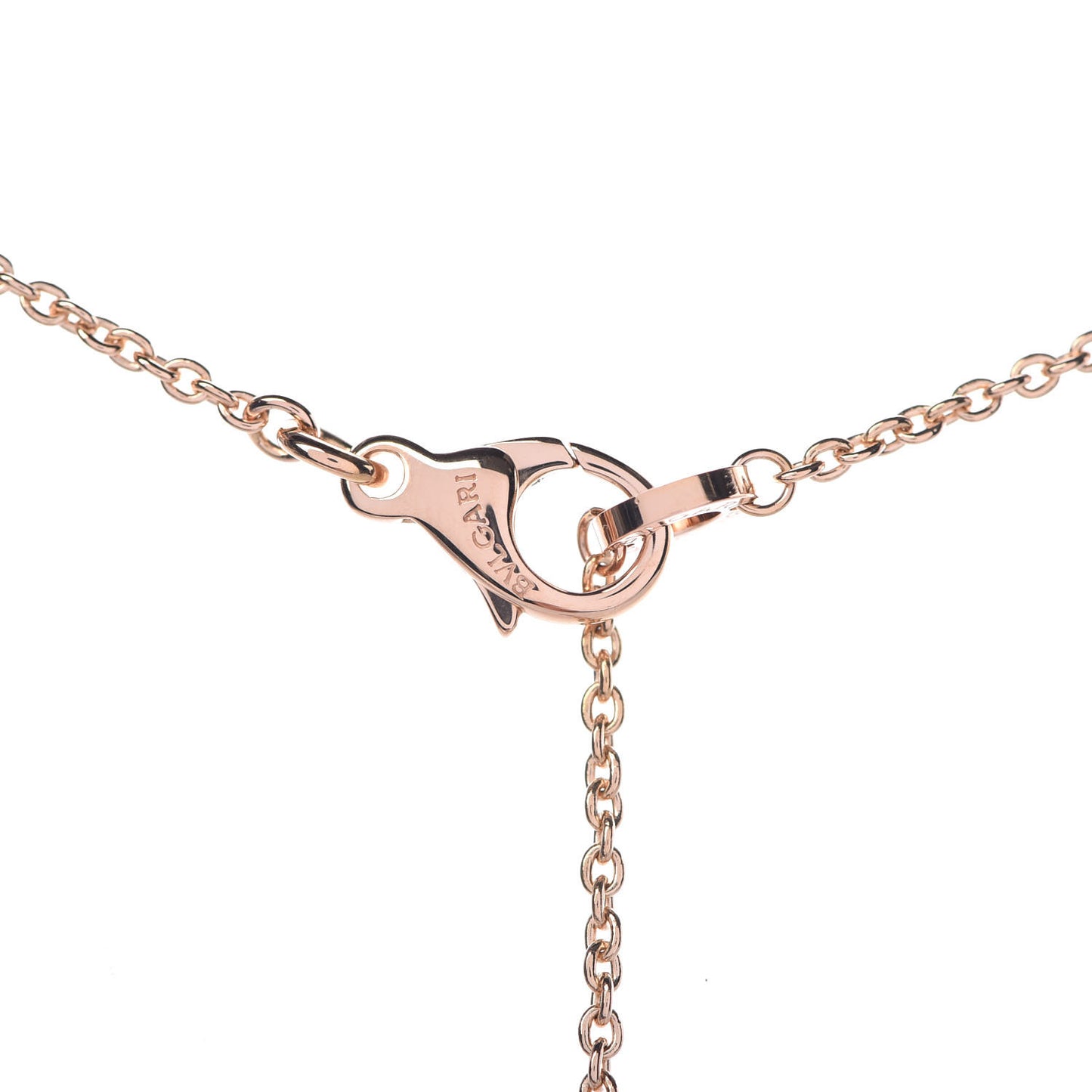 18K Rose Gold White Ceramic B.Zero1 Pendant Necklace