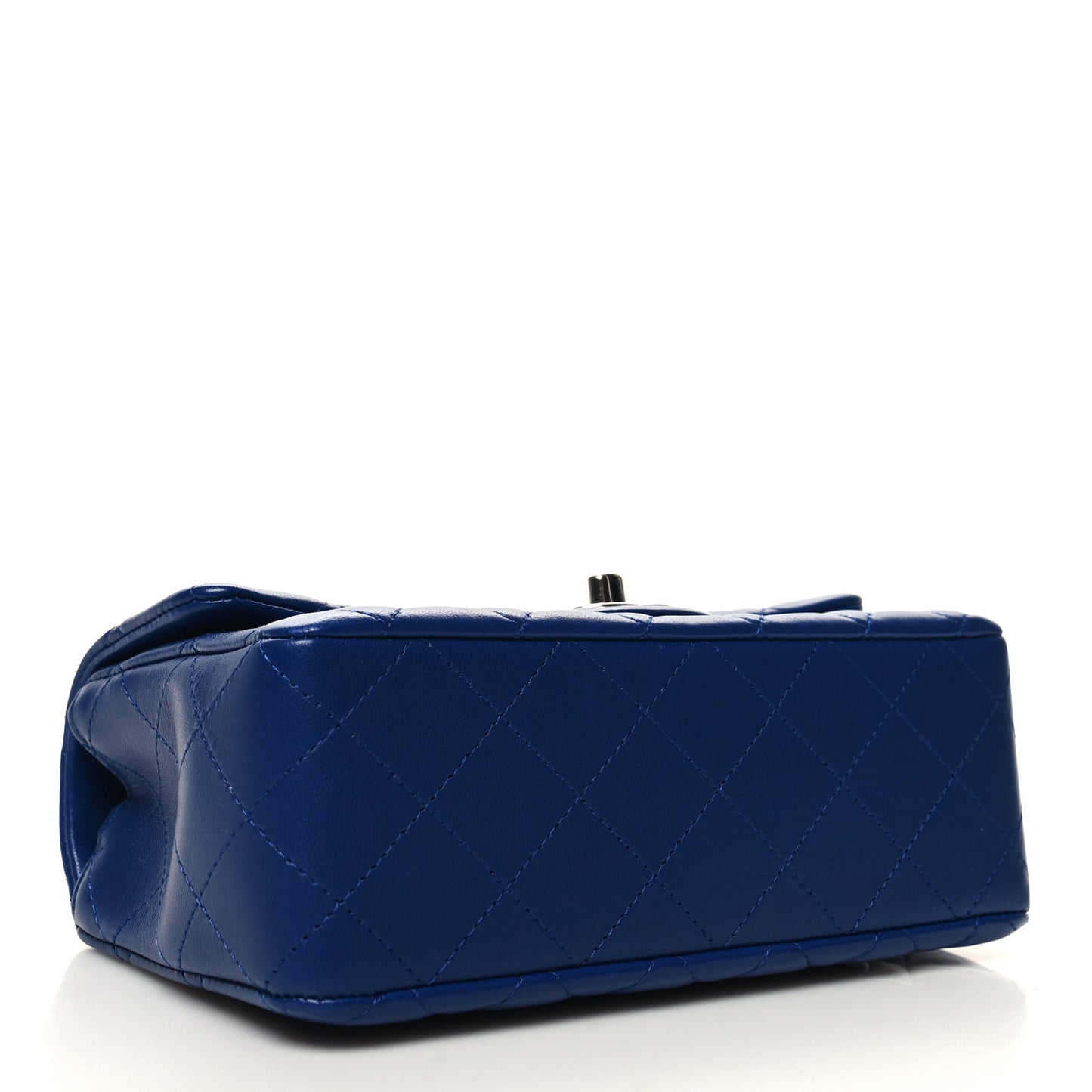 Lambskin Quilted Mini Rectangular Flap Royal Blue