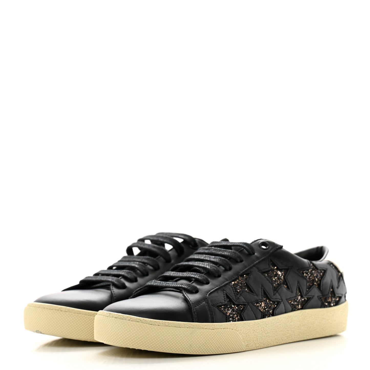 Nappa Womens Star Court Sneakers 38 Black