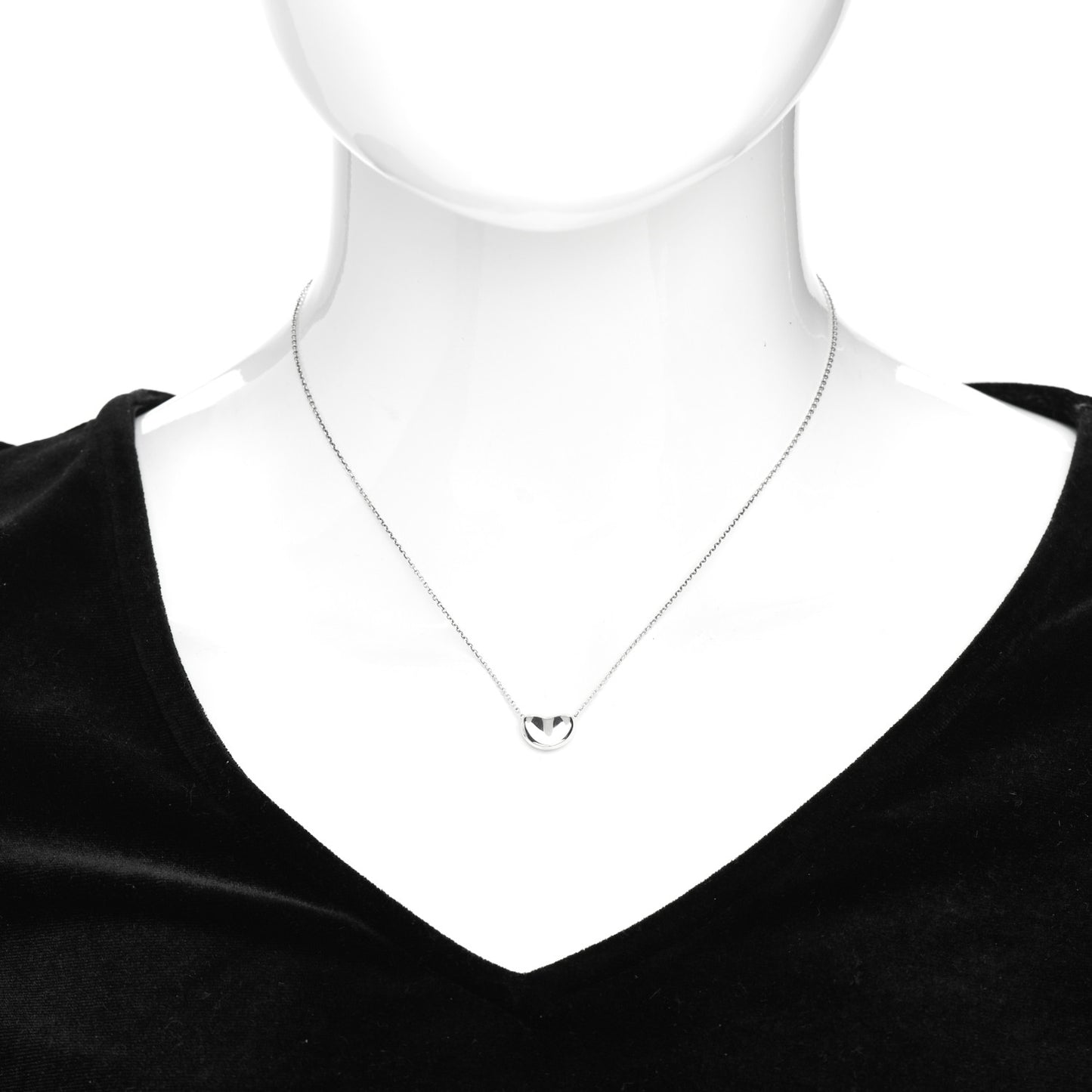 Sterling Silver 9mm Elsa Peretti Bean Pendant Necklace