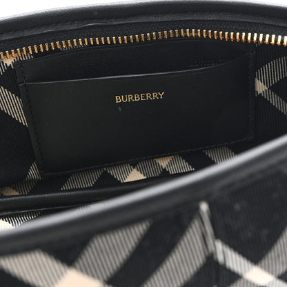 Burberry Essential Check Simple Zip Baguette Black Calico 6 of 10