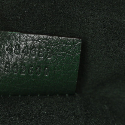 Gucci Grained Calfskin Crystal Embellished Small Belt Bag Green 7 of 10