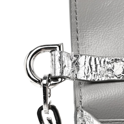 Givenchy Metallic Lambskin 4G Wallet On Chain Silvery 10 of 11