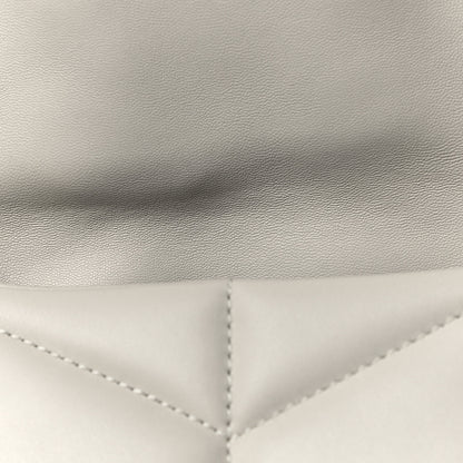 Saint Laurent Lambskin Quilted Toy Loulou Puffer Monogram Chain Satchel Crema Soft 13 of 14
