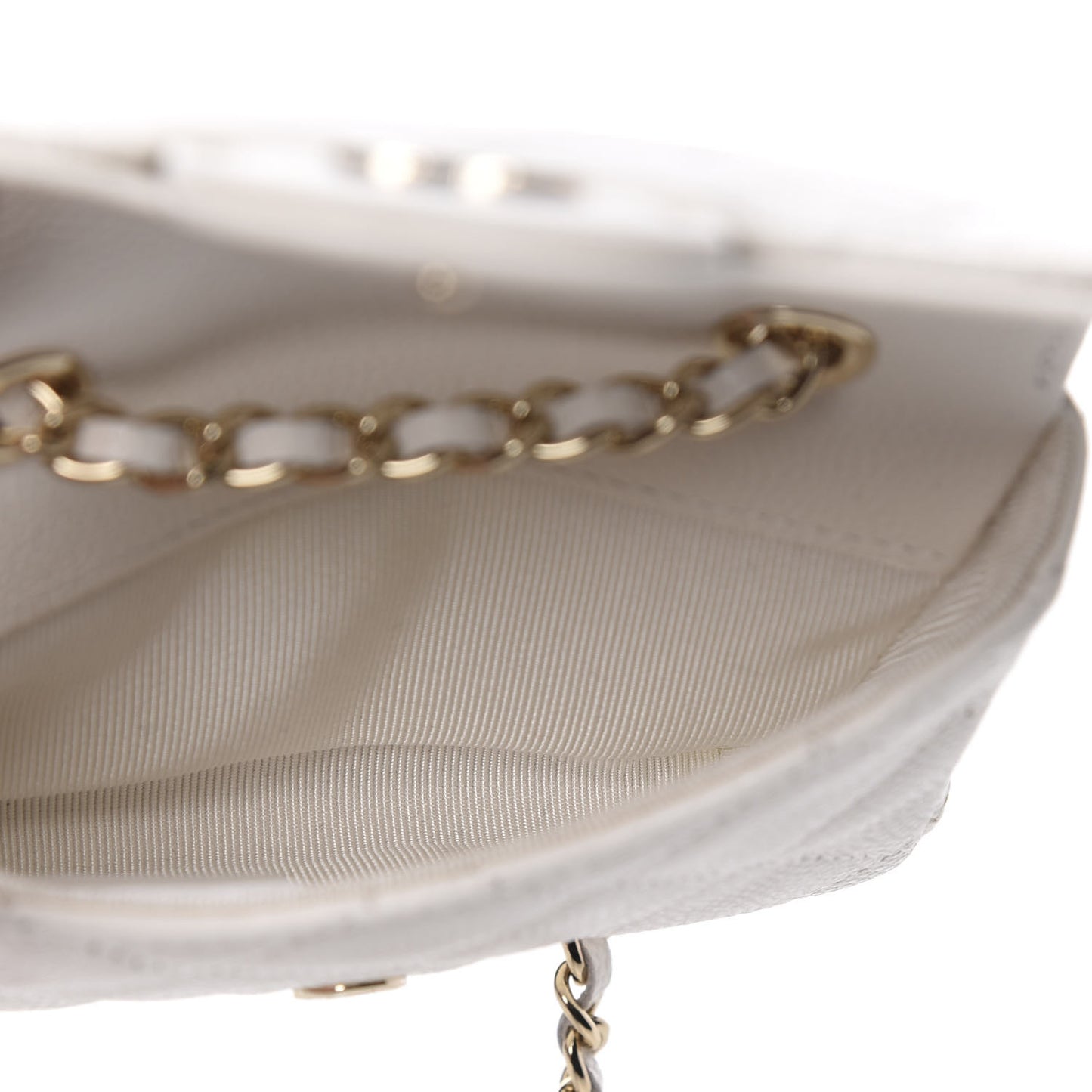 Caviar Quilted Belt Bag White