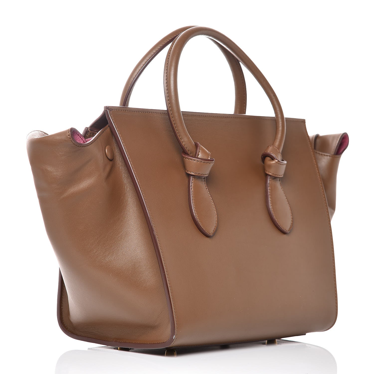 Celine Palmelato Calfskin Mini Tie Knot Tote Camel 3 of 7