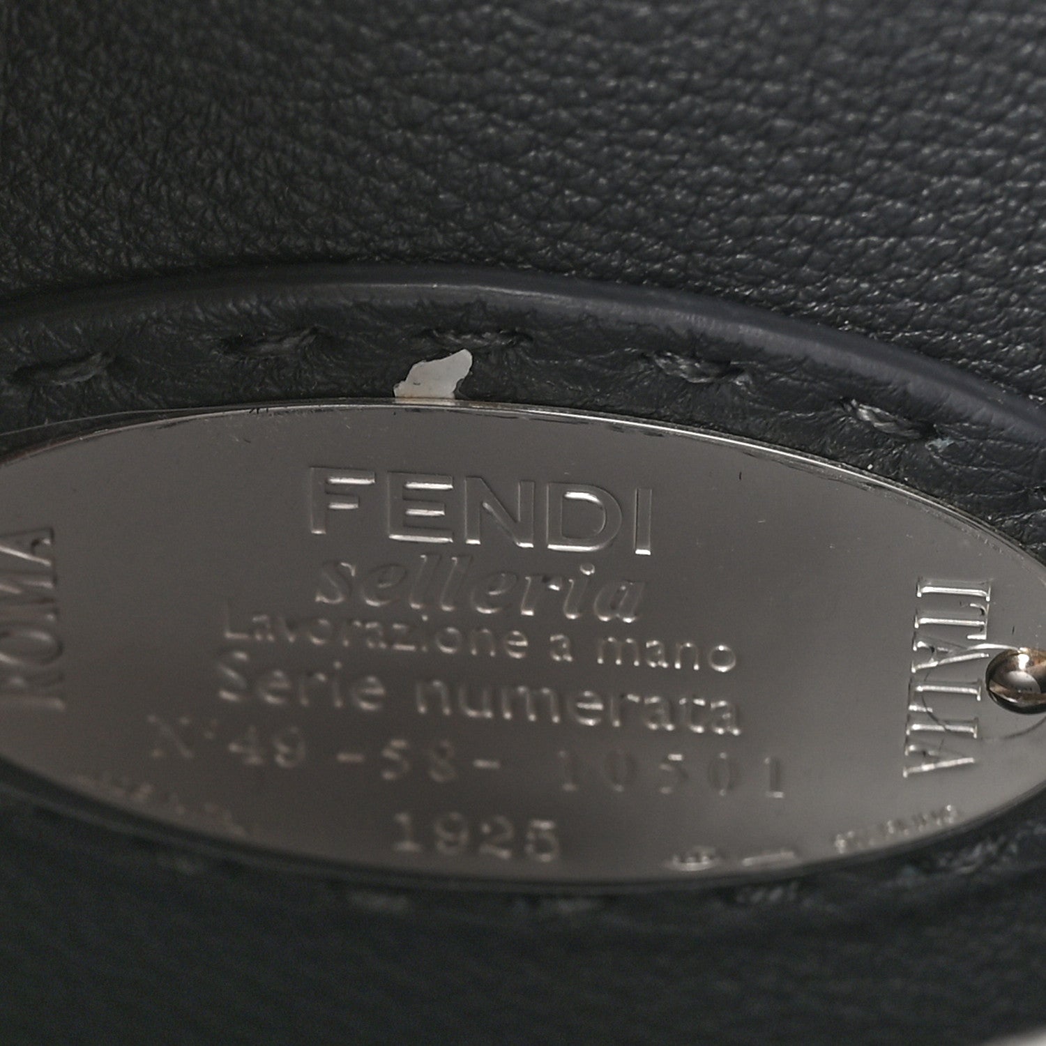 Fendi Cuoio Romano Selleria Bi-Color Small Peekaboo I SEE U Satchel Ghiaccio Asfalto 6 of 9