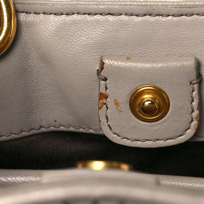 Miu Miu Nappa Matelasse Bauletto Top Handle Bowler Pomice 11 of 12