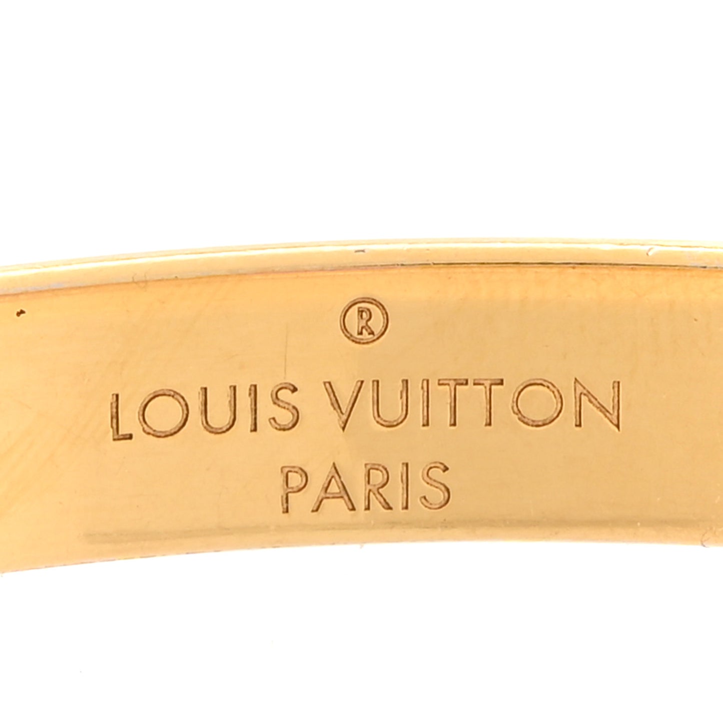 Brass Monogram Nanogram Cuff M Gold