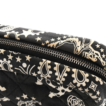 Chanel Cotton Quilted Paris Dallas Medium Bandana Flap Blue 13 of 13