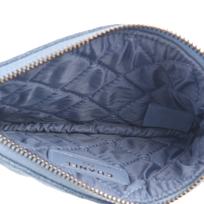 Chanel Denim Quilted Small Reissue Cosmetic Case Blue 4 of 6