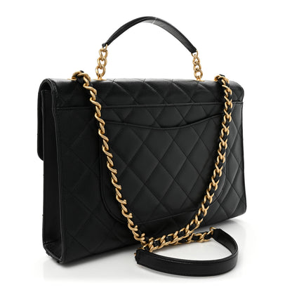 Chanel Caviar Quilted Carry Me Top Handle Flap Black 2 of 14