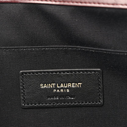 Saint Laurent Calfskin Matelasse Chevron Monogram Document Holder Amaranto 5 of 9