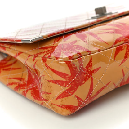 Chanel Patent Quilted Floral Printed 2.55 Reissue 225 Flap Orange 14 of 17