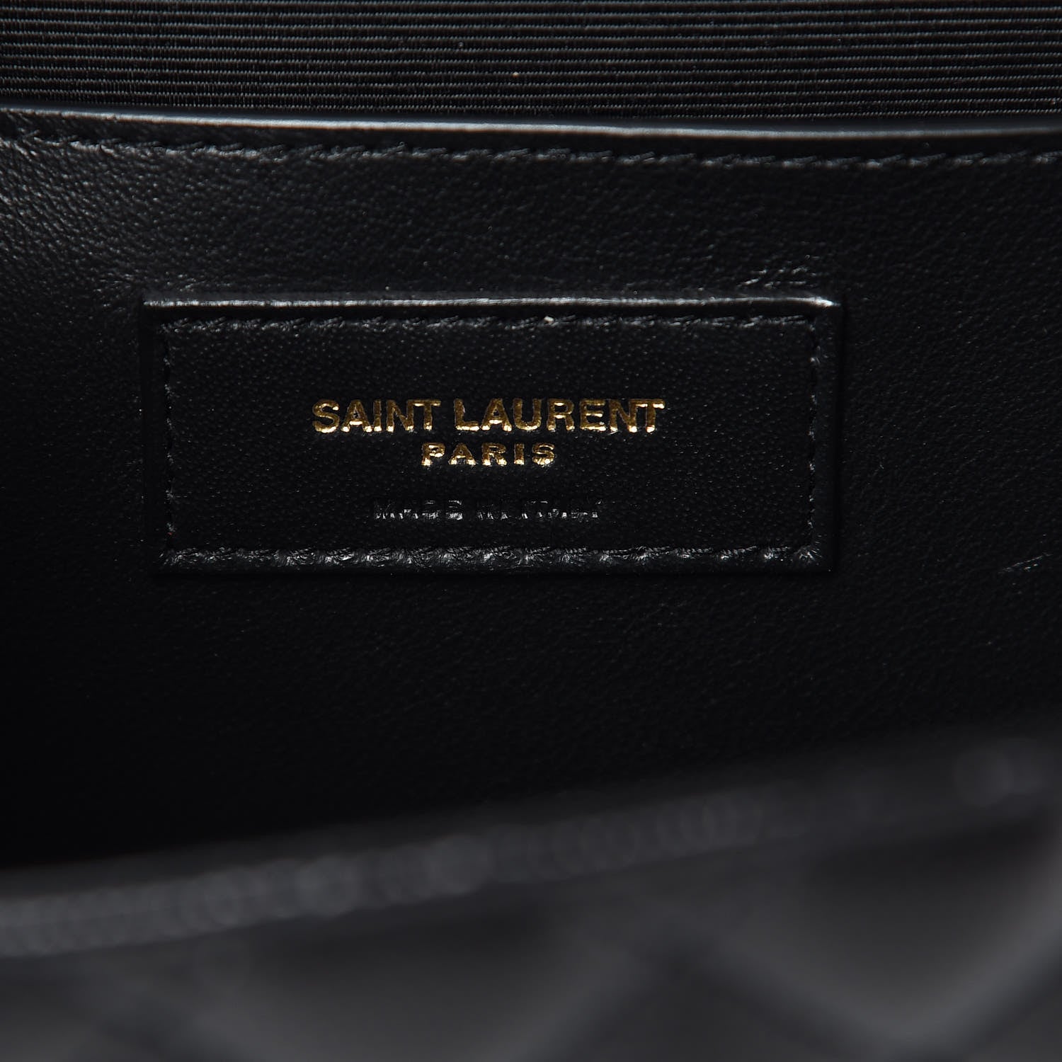Saint Laurent Grain De Poudre Textured Mixed Matelasse Triquilt Medium Monogram Satchel Black 7 of 9