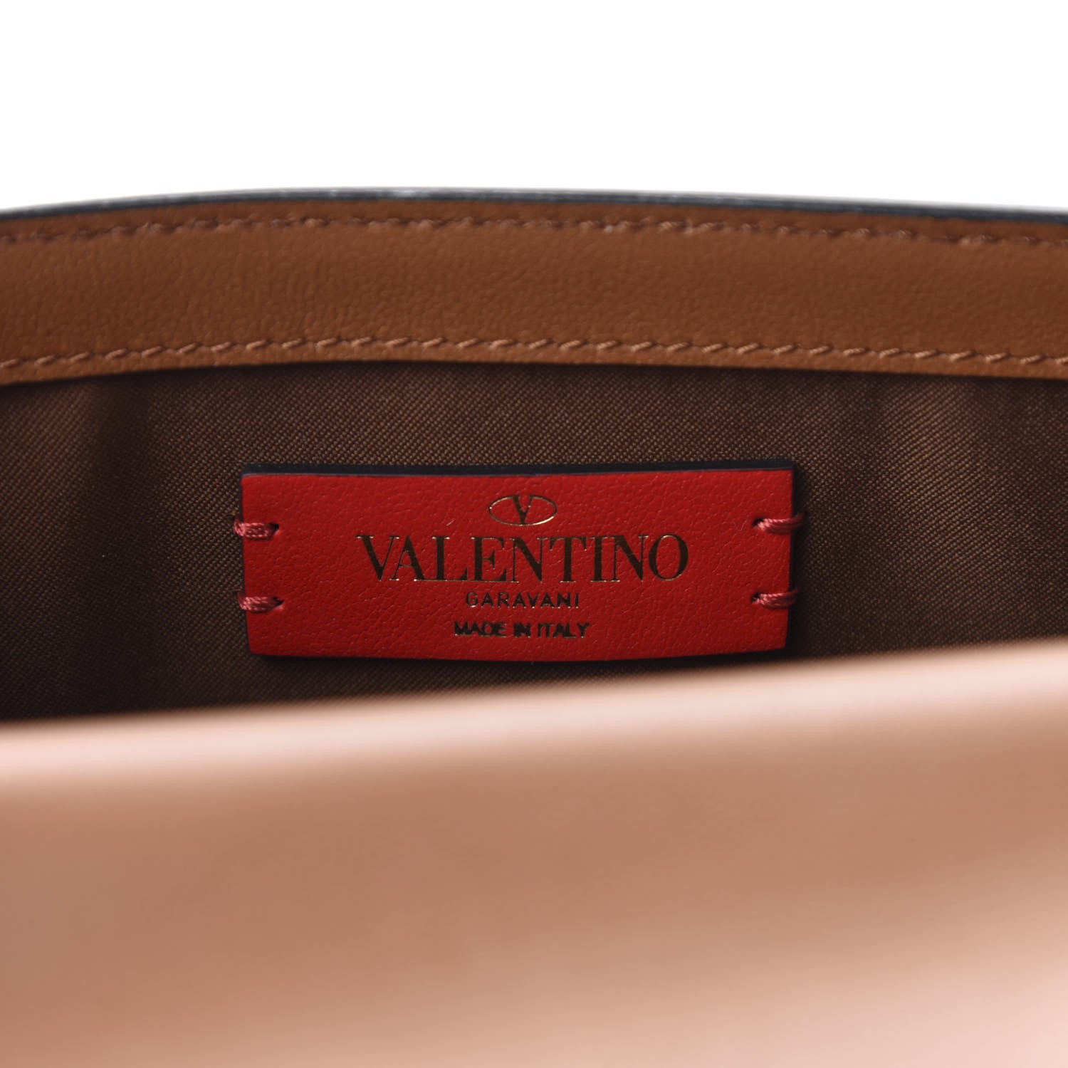 Valentino Garavani Calfskin Leopard Print City Safari Wallet On Chain Brown 8 of 9