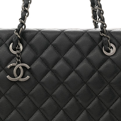 Chanel Caviar Quilted City Shopping Tote Black 8 of 13