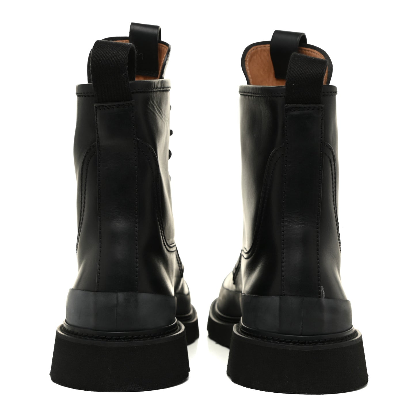 Calfskin Lace Up Martin Boots 41 Black