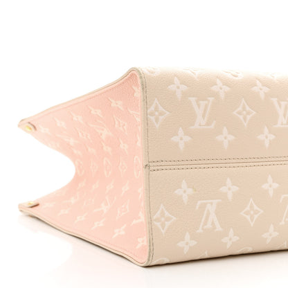 Louis Vuitton Empreinte Monogram Spring In The City Onthego MM Beige Pink Yellow 8 of 9
