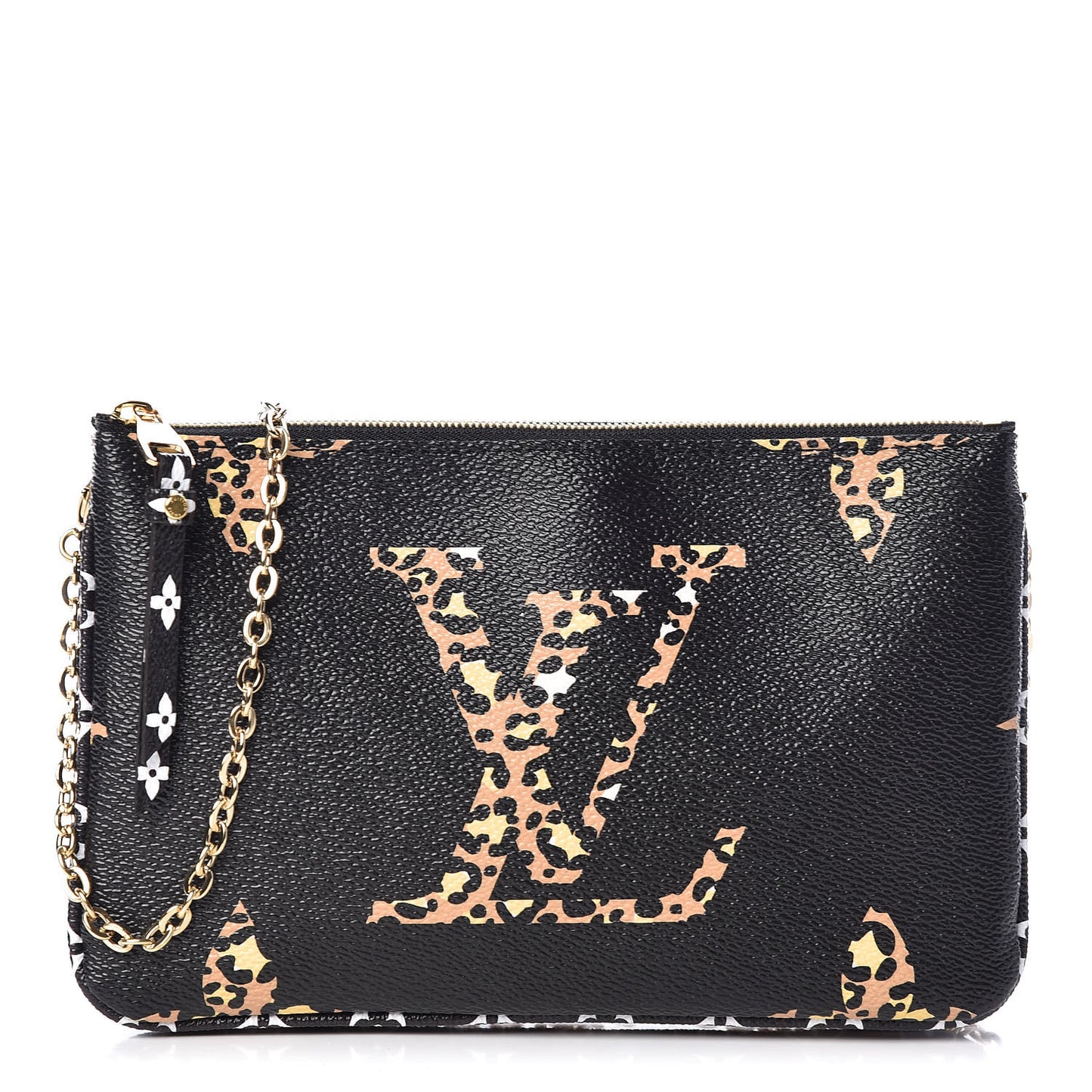 Monogram Giant Jungle Pochette Double Zip Black