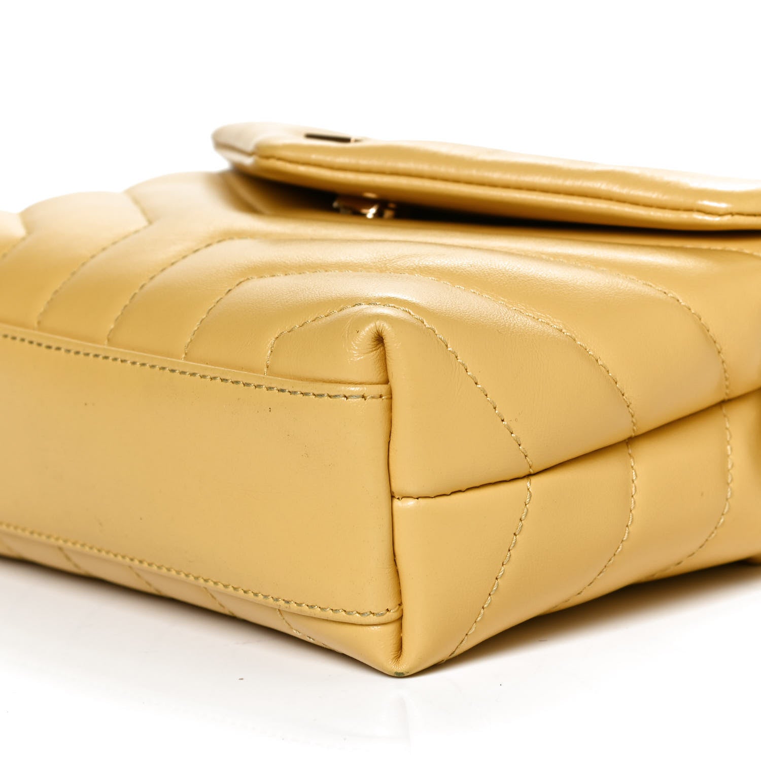 Saint Laurent Calfskin Y Quilted Monogram Toy Loulou Crossbody Bag Sunflower 11 of 11