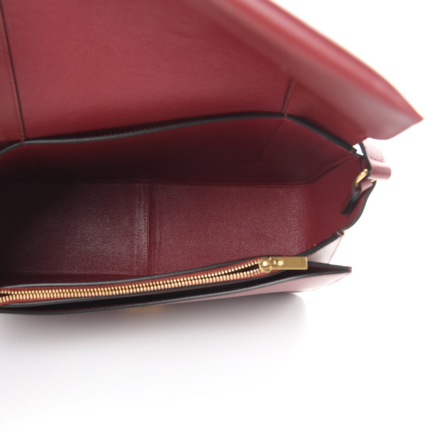 Shiny Smooth Calfskin Medium Frame Shoulder Bag Ruby Nude