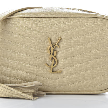 Saint Laurent Grain De Poudre Matelasse Monogram Mini Lou Camera Bag Sea Salt 9 of 10