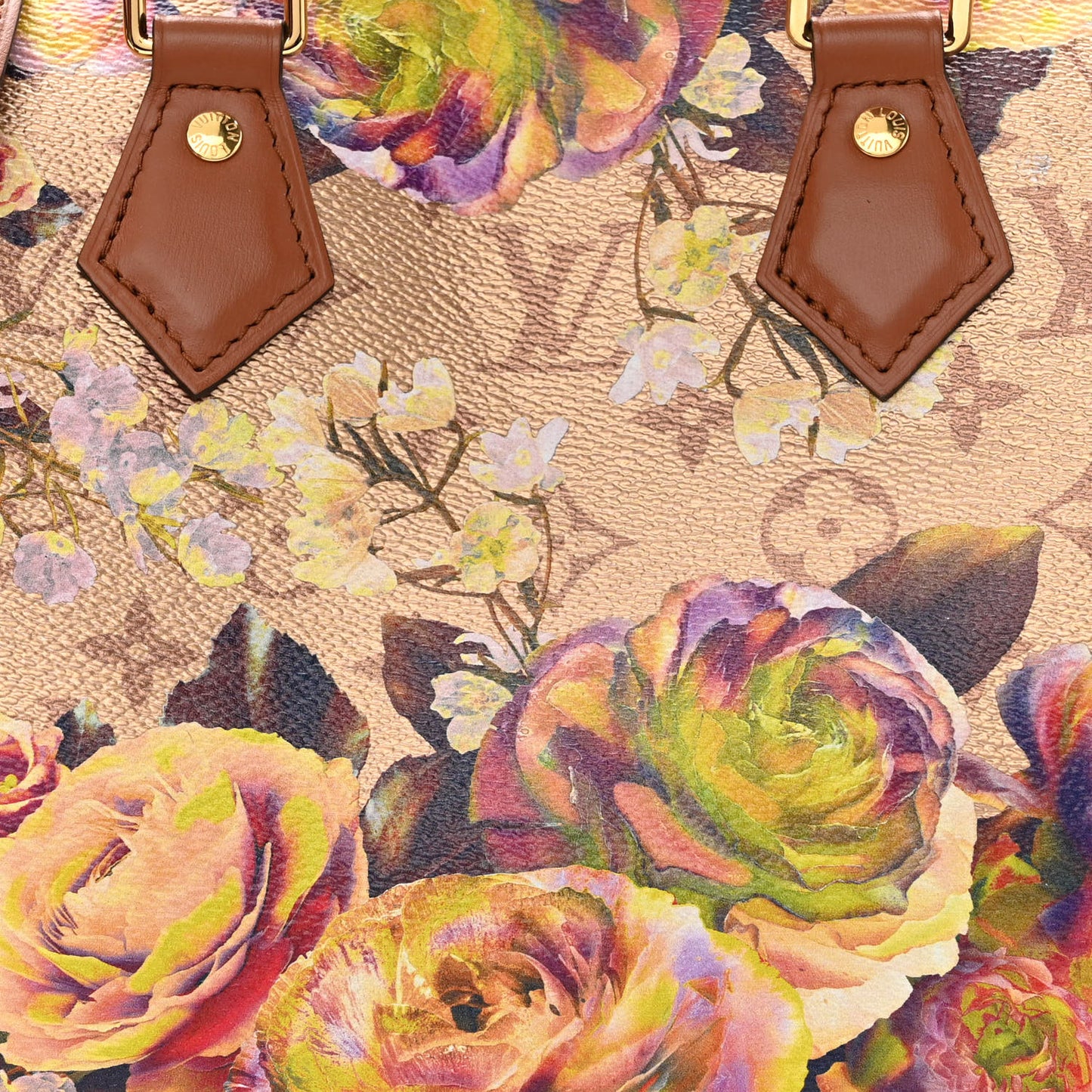 Metallic Monogram LV Garden Speedy Bandouliere 25 Gold
