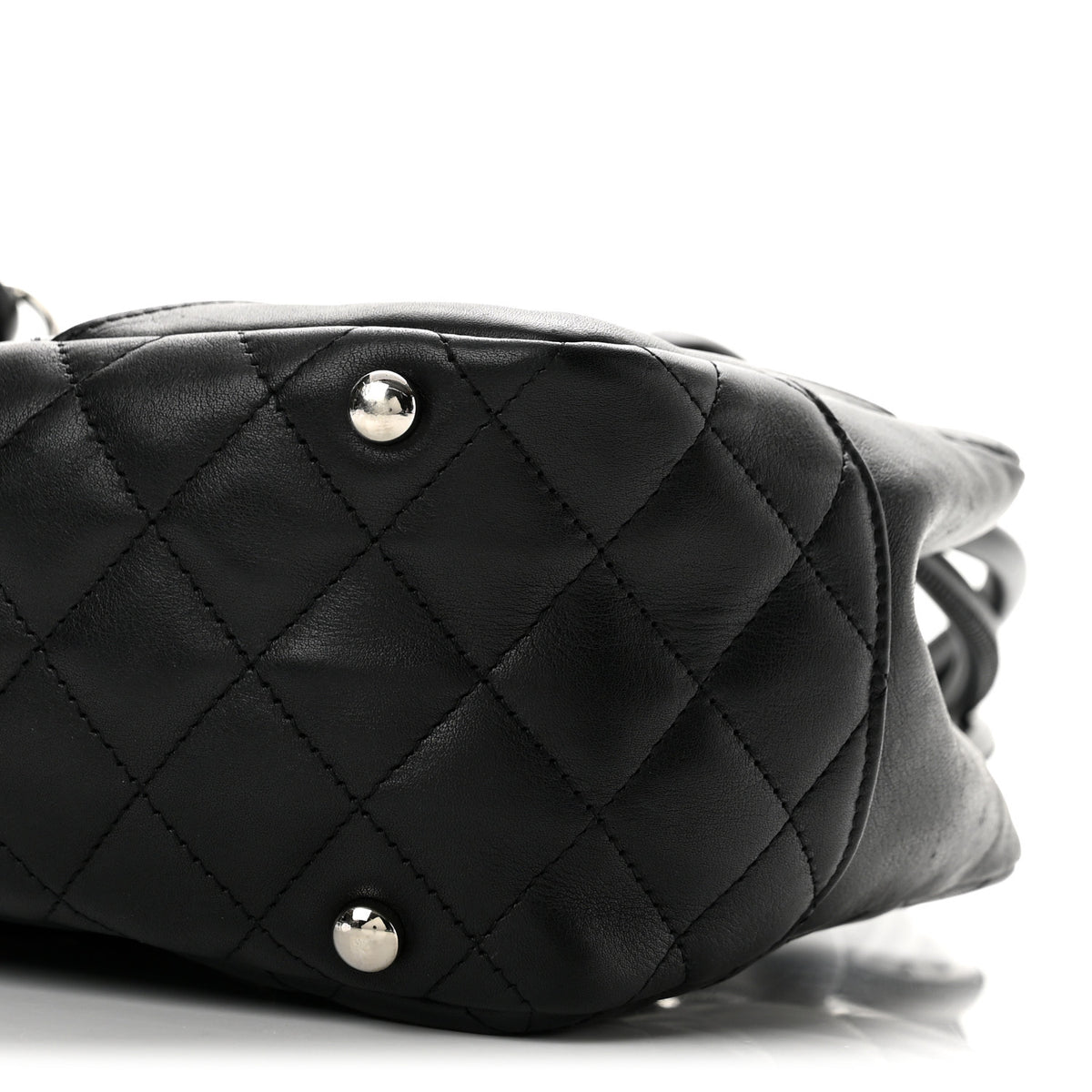 Calfskin Quilted Large Cambon Bowler Black