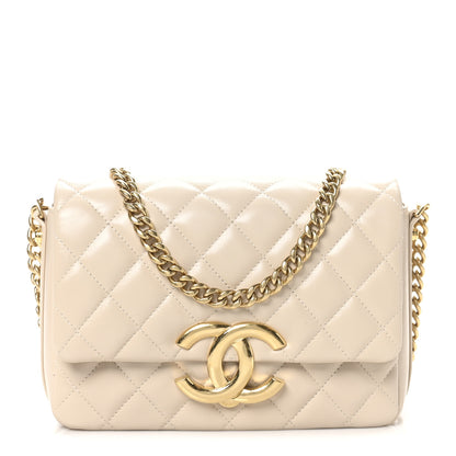Chanel Lambskin Quilted Mini Maxi CC Flap Beige 1 of 10