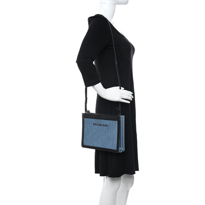 Balenciaga Denim Pochette Crossbody Bag Blue 2 of 9