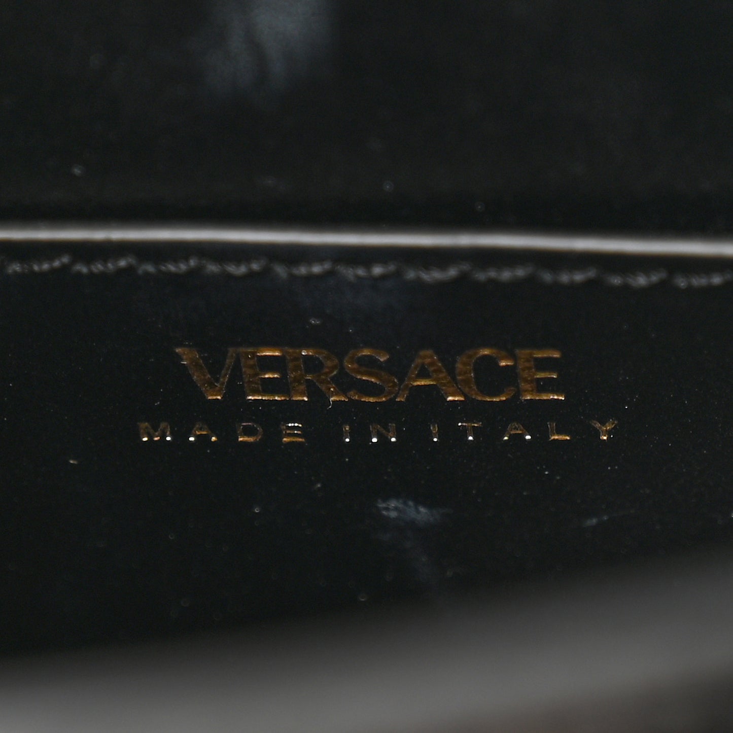 Patent Calfskin Tweed Houndstooth Medusa Small Top Handle Handbag Black White