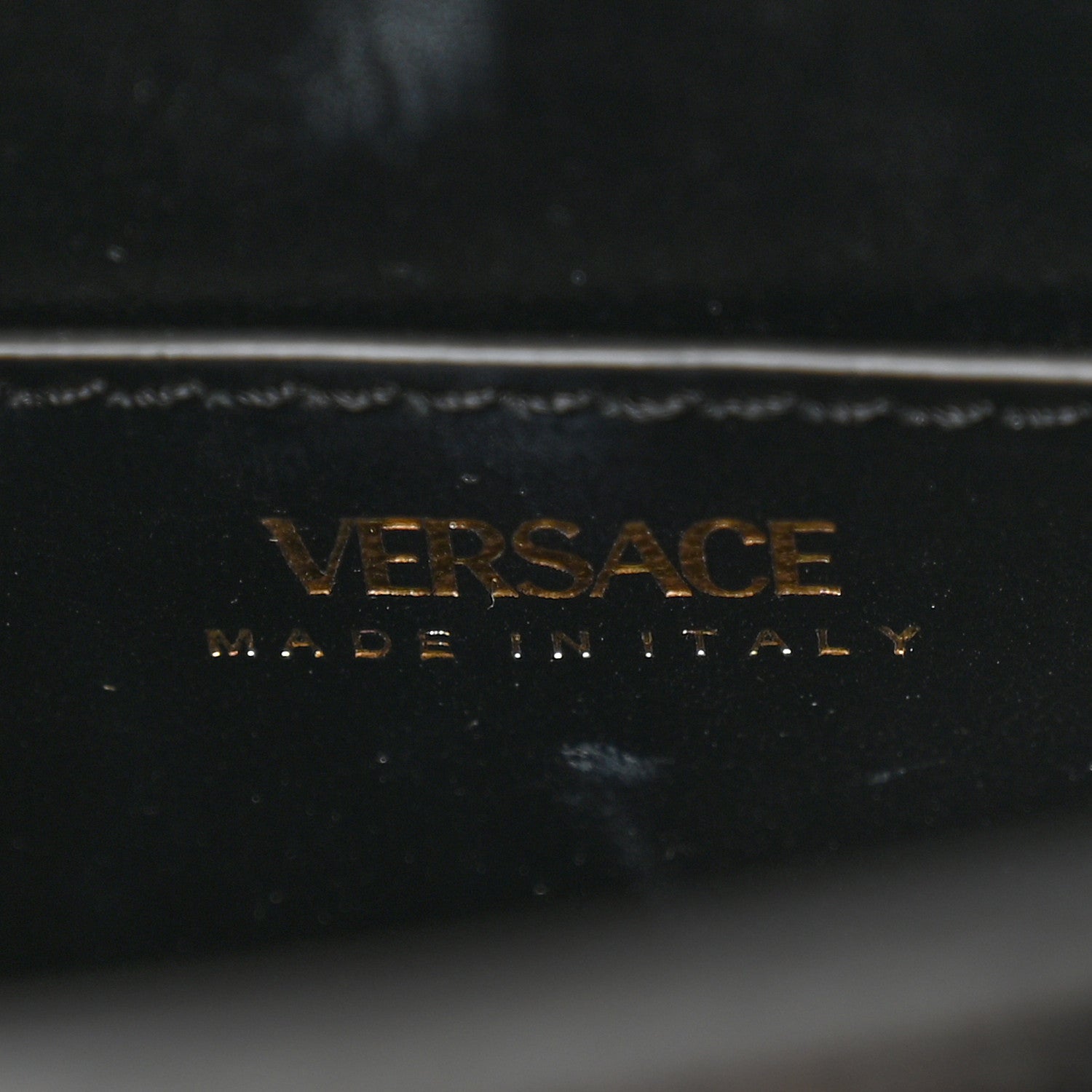 Versace Patent Calfskin Tweed Houndstooth Medusa Small Top Handle Handbag Black White 6 of 12