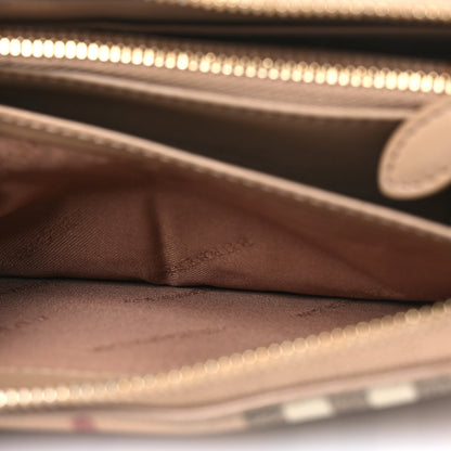 Burberry Haymarket Check Large Ziggy Zip Around Wallet Beige 7 of 16