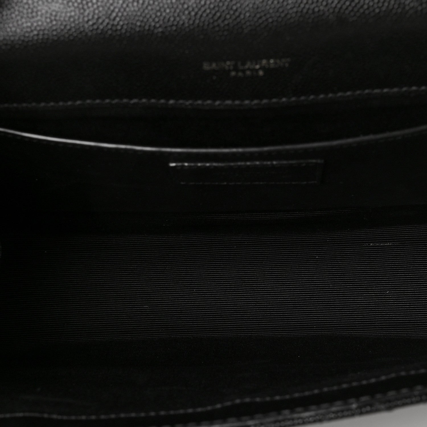 Saint Laurent Grain De Poudre Textured Mixed Matelasse Triquilt Medium Monogram Satchel Black 5 of 9