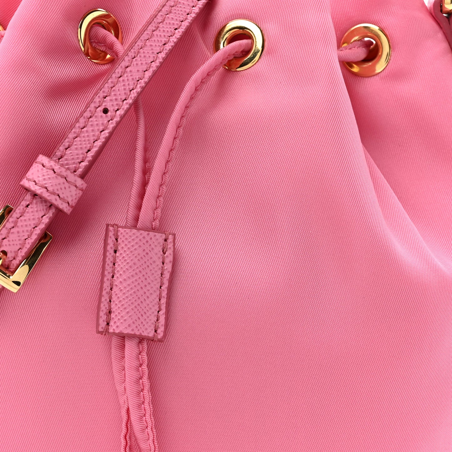 Re-Nylon Saffiano Mini Re-Edition 1978 Bucket Bag Begonia