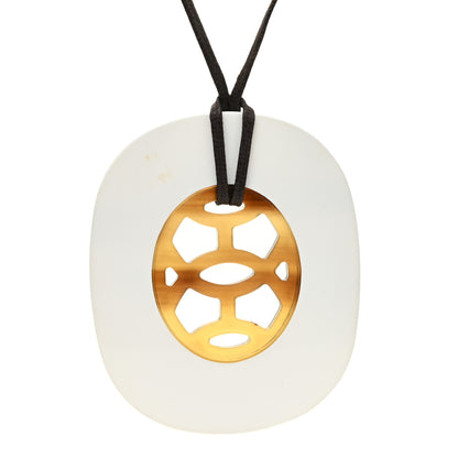 Hermes Buffalo Horn Lacquer Lift Necklace 4 of 6