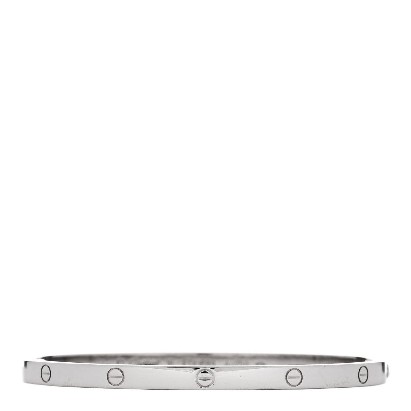 18K White Gold Small LOVE Bracelet 16