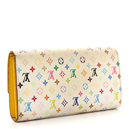 Louis Vuitton Monogram Multicolor Sarah Wallet White Citron 3 of 9