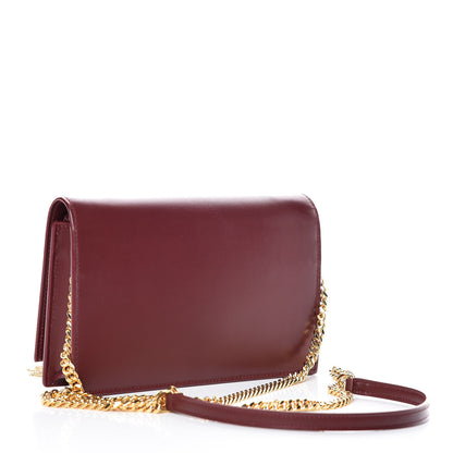 Saint Laurent Smooth Calfskin Classic Monogram Kate Tassel Chain Wallet Oxblood 3 of 11