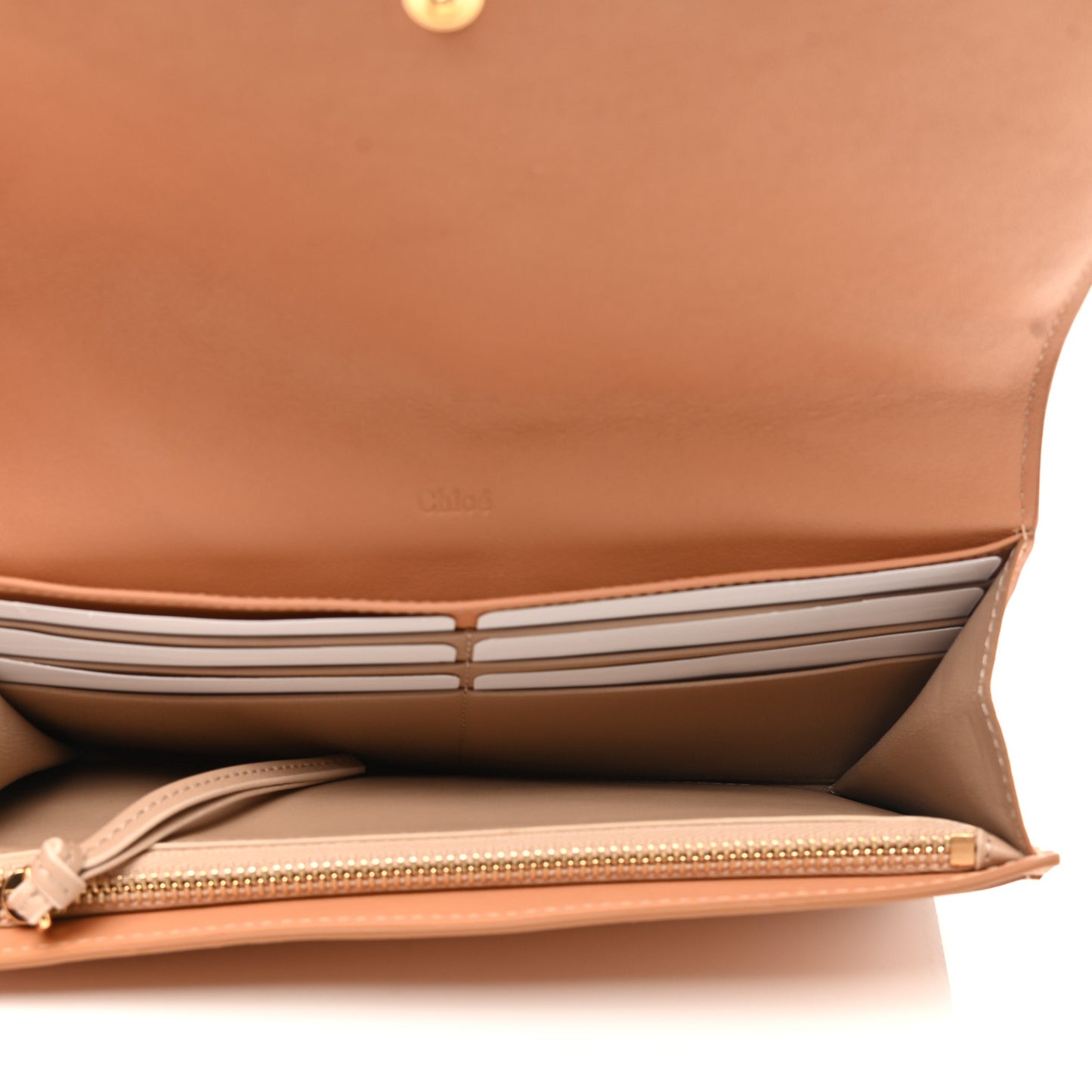 Calfskin Quilted Alphabet Long Wallet Blushy Pink