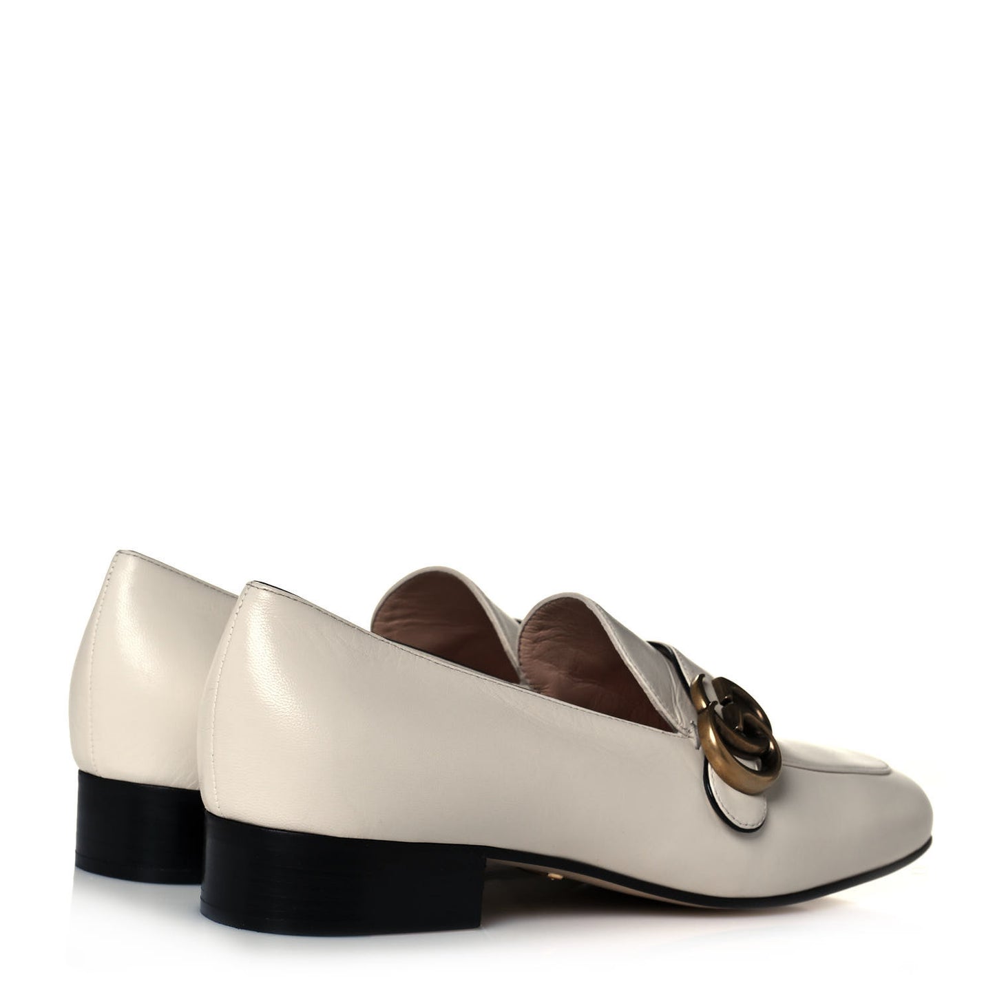 Malaga Kid Womens GG Marmont Loafers 38.5 Mystic White