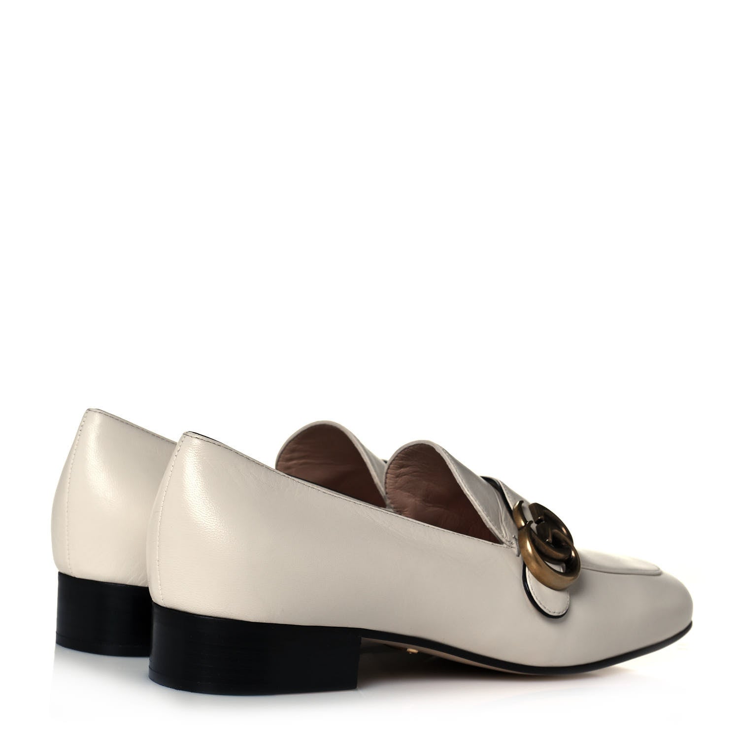 Gucci Malaga Kid Womens GG Marmont Loafers 38.5 Mystic White 4 of 8